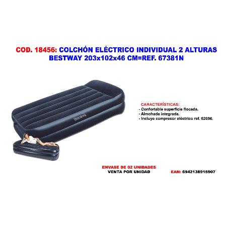 COLCHON INDIVIDUAL 2 ALTURAS BESTWAY 191X97X46 67381N